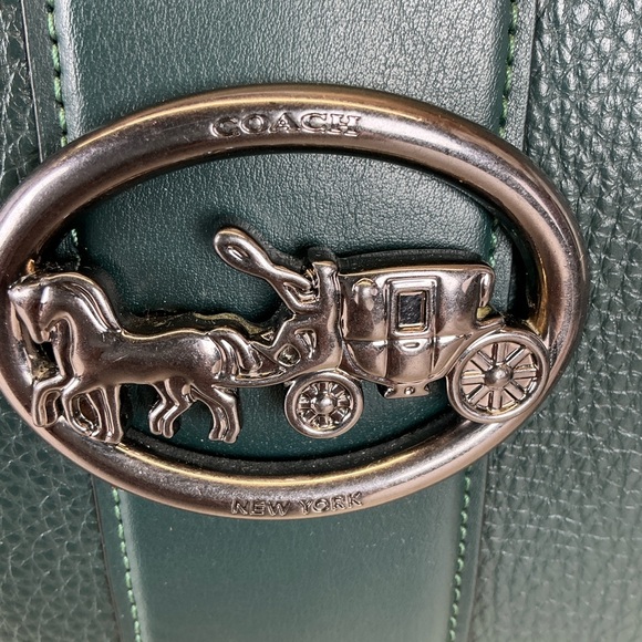 Coach Hobo Georgie Dark Hunter Green Leather Hand Shoulder Bag Crossbody fall - Picture 5 of 15